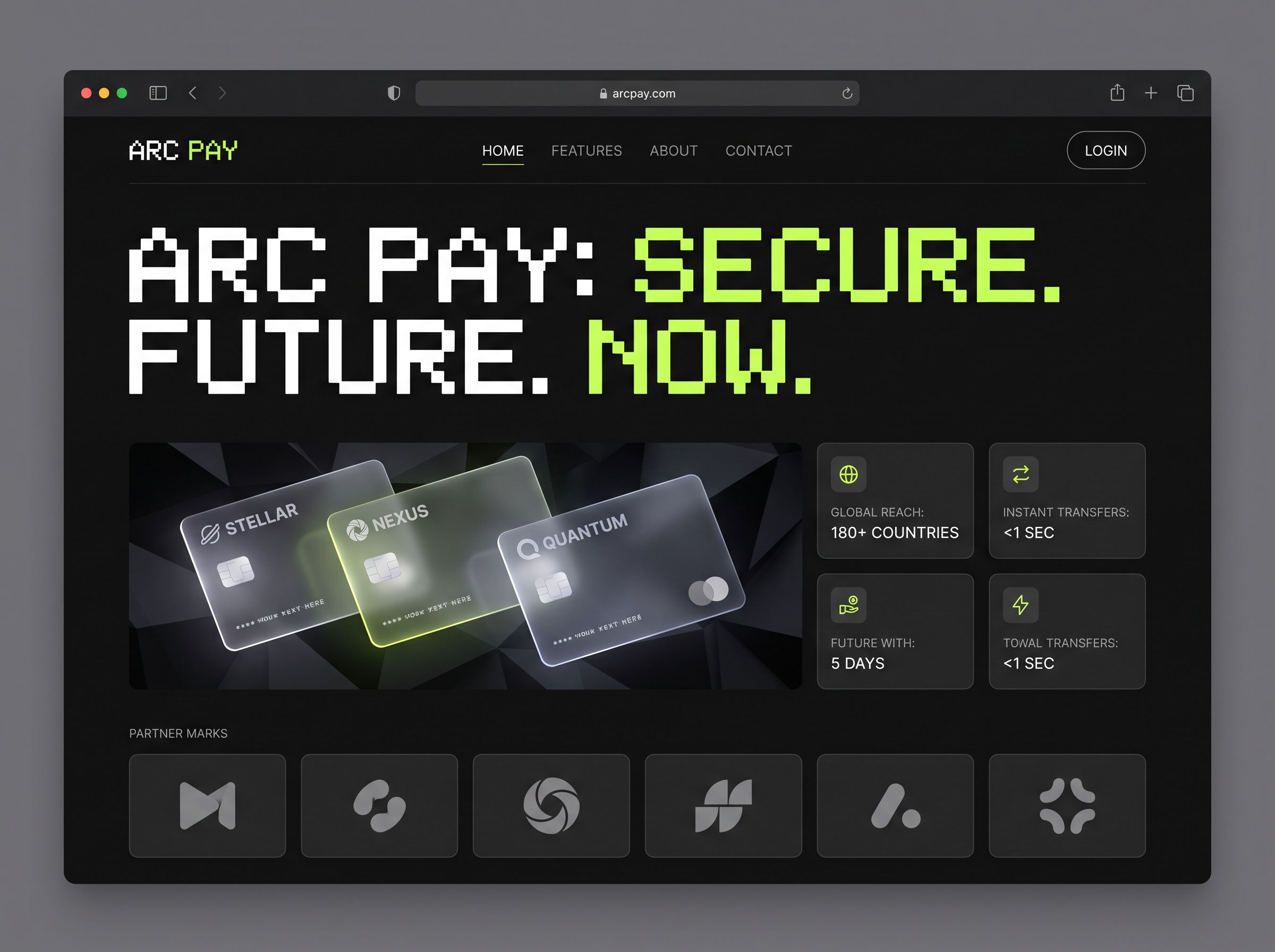 ARC PAY — Web design
